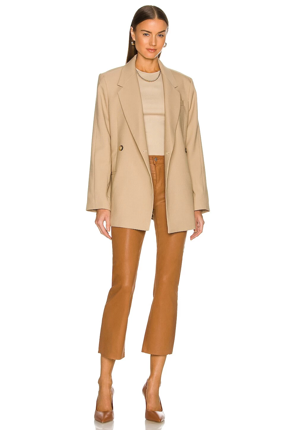 Kendra High Rise Crop Flare Java Coated 6 Kendra High Rise Crop Flare Java Coated - Image 4