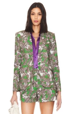 Chamberlain Blazer Green Multi Small Paisley