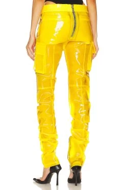 Moto Pant Florescent Yellow -Fashion Women's Clothing Store LAQH WP16 V4