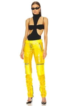 Moto Pant Florescent Yellow -Fashion Women's Clothing Store LAQH WP16 V5