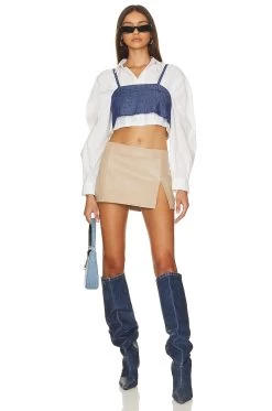 Odelina Mini Skirt Wheat -Fashion Women's Clothing Store LARX WQ53 V4