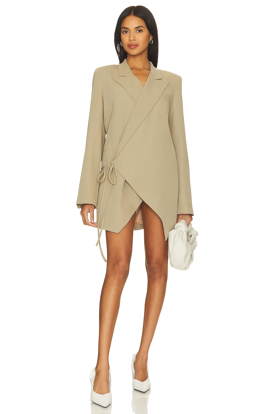Orion Blazer Mini Dress Khaki 3 Orion Blazer Mini Dress Khaki