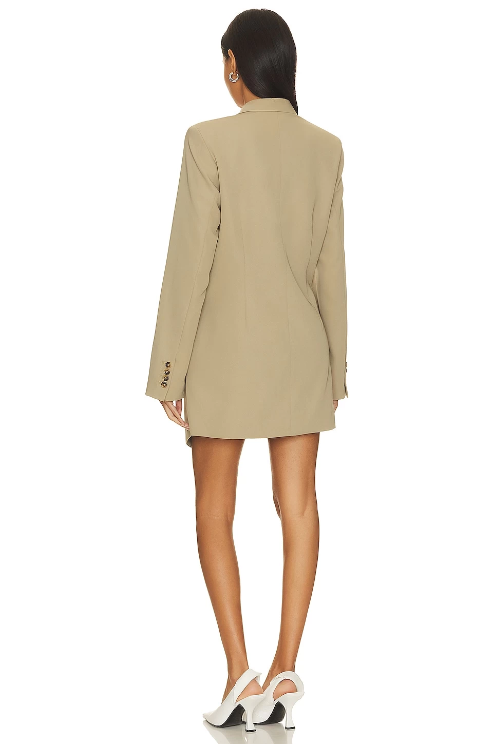 Orion Blazer Mini Dress Khaki 5 Orion Blazer Mini Dress Khaki - Image 3