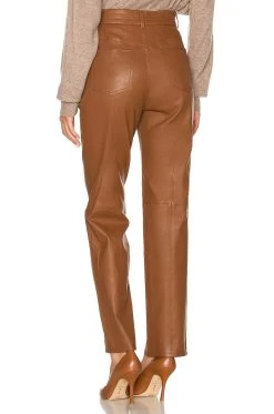 The Kristina Leather Pant Brown 8 The Kristina Leather Pant Brown -Fashion Women's Clothing Store LCDE WP190 V3
