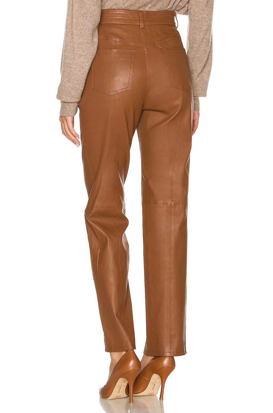 The Kristina Leather Pant Brown 5 The Kristina Leather Pant Brown - Image 3