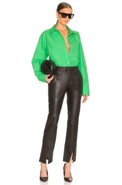 Maddie Leather Pant Black 9 Maddie Leather Pant Black -Fashion Women's Clothing Store LCDE WP215 V4