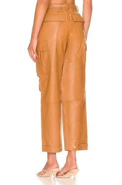 The Flo Leather Pant Camel -Fashion Women's Clothing Store LCDE WP220 V3
