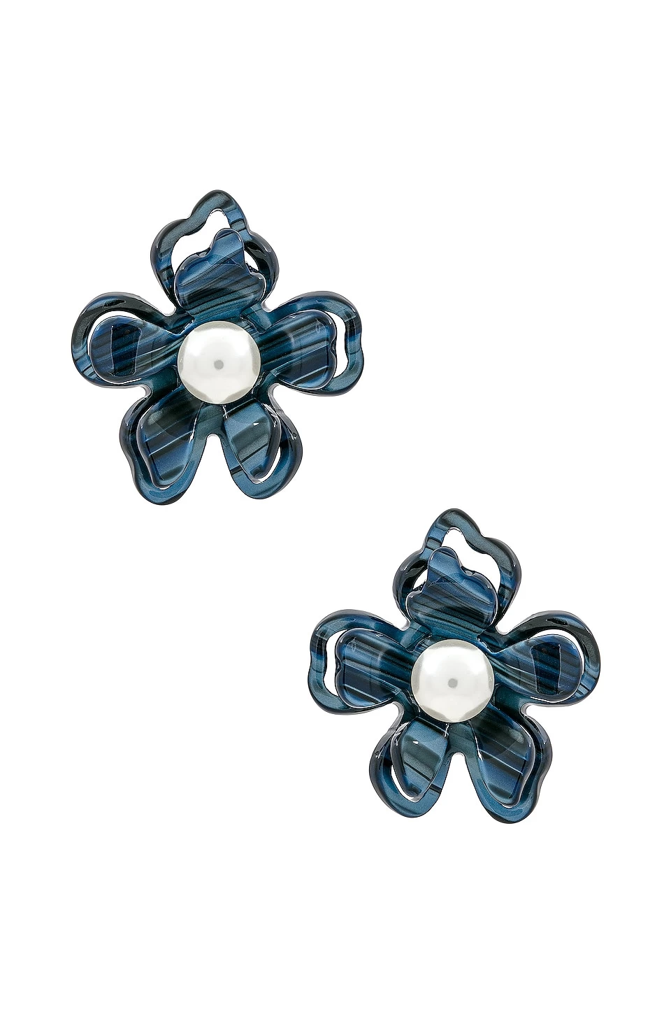 Azalea Button Earrings Tile Blue 3 Azalea Button Earrings Tile Blue