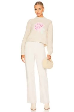 LoveShackFancy Roosevelt Pullover Wheatfield 9 LoveShackFancy Roosevelt Pullover Wheatfield -Fashion Women's Clothing Store LESH WK105 V4