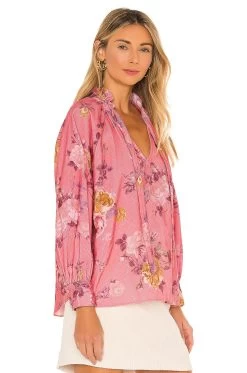 LoveShackFancy Willow Top Charleston Pink -Fashion Women's Clothing Store LESH WS133 V2