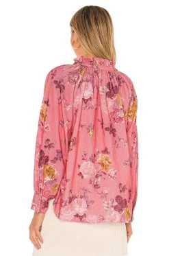 LoveShackFancy Willow Top Charleston Pink -Fashion Women's Clothing Store LESH WS133 V3