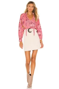 LoveShackFancy Willow Top Charleston Pink -Fashion Women's Clothing Store LESH WS133 V4