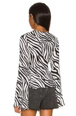 The Kova Top Black & White Zebra 10 The Kova Top Black & White Zebra -Fashion Women's Clothing Store LEWA WS34 V4