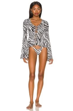 The Kova Top Black & White Zebra 11 The Kova Top Black & White Zebra -Fashion Women's Clothing Store LEWA WS34 V5