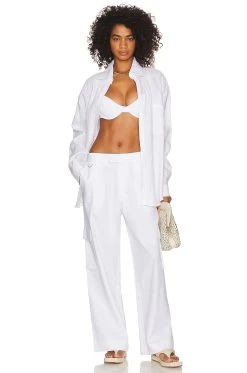 Cargo Trouser White -Fashion Women's Clothing Store LNA WP169 V4