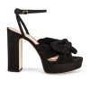 Loeffler Randall Natalia Pleated Knot Platform Black -Fashion Women's Clothing Store LOEF WZ375 V1