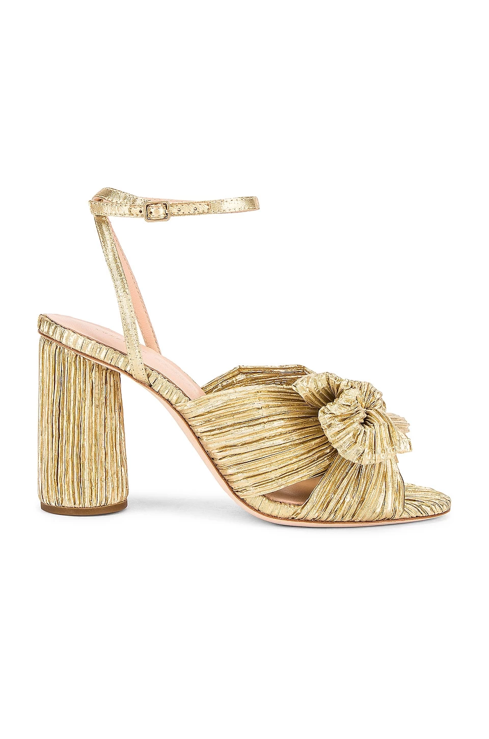 Loeffler Randall Camellia Pleated Knot Sandal Gold 3 Loeffler Randall Camellia Pleated Knot Sandal Gold