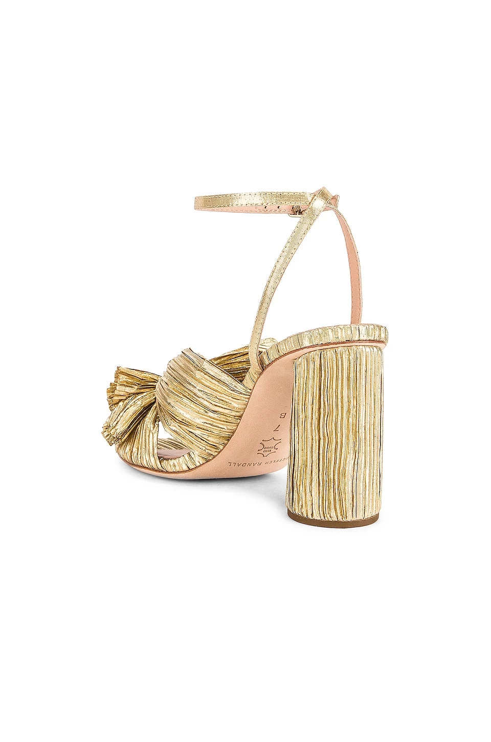 Loeffler Randall Camellia Pleated Knot Sandal Gold 5 Loeffler Randall Camellia Pleated Knot Sandal Gold - Image 3