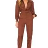 Cheyanne Jumpsuit Coffee Brown -Fashion Women's Clothing Store LOVF WC273 V1