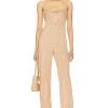 Chelsea Jumpsuit Brown & White -Fashion Women's Clothing Store LOVF WC313 V1