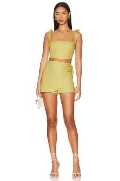 Ophelia Skort Pear Green -Fashion Women's Clothing Store LOVF WF421 V5