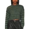 Lovers + Friends Baines Cropped Sweater Green Spacedye 2 Lovers + Friends Baines Cropped Sweater Green Spacedye -Fashion Women's Clothing Store LOVF WK1136 V1