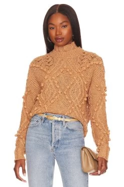 Daybreak Sweater Camel -Fashion Women's Clothing Store LOVF WK1140 V1 1
