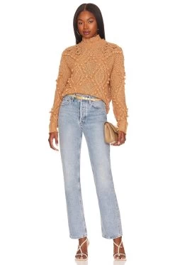 Daybreak Sweater Camel -Fashion Women's Clothing Store LOVF WK1140 V4