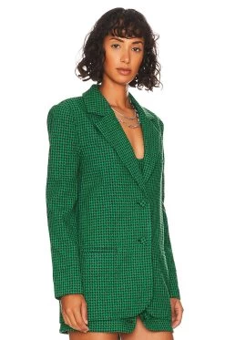 Avery Blazer Green & Black -Fashion Women's Clothing Store LOVF WO475 V3