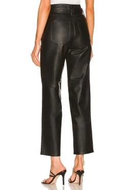 Kisha Leather Pant Black -Fashion Women's Clothing Store LOVF WP565 V3