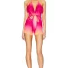 Addie Romper Hot Pink Ombre -Fashion Women's Clothing Store LOVF WR355 V1