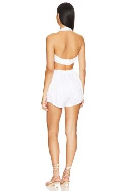 Forget Me Knot Romper White 7 Forget Me Knot Romper White -Fashion Women's Clothing Store LOVF WR357 V3