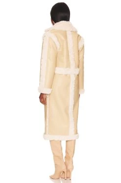 Adriano Coat Tan & Creme Sherpa -Fashion Women's Clothing Store LPAR WO178 V4