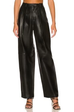 Amalia Leather Pant Black