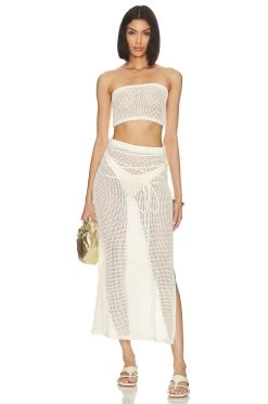 Soline Tube Top Ivory -Fashion Women's Clothing Store LPAR WS644 V4