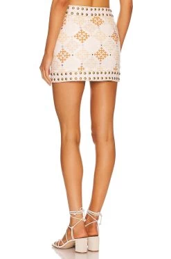 Liza Embroidered Mini Skirt Desert Multi -Fashion Women's Clothing Store MALR WQ207 V3