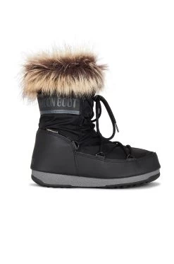Moon Boot Monaco Low Boot Black -Fashion Women's Clothing Store MBOO WZ27 V1 1