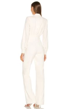X REVOLVE Reina Jumpsuit Ivory -Fashion Women's Clothing Store MELR WC44 V3