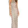 X REVOLVE Coreen Gown Champagne & Black -Fashion Women's Clothing Store MELR WD524 V1