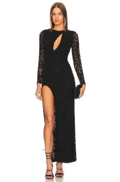 X REVOLVE Lauren Maxi Dress Black