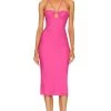 X REVOLVE Elio Midi Dress Hot Pink 2 X REVOLVE Elio Midi Dress Hot Pink -Fashion Women's Clothing Store MELR WD878 V1