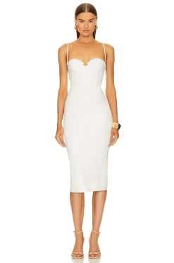 X REVOLVE Karasi Midi Dress White