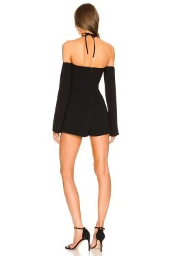 X REVOLVE Dominica Romper Black -Fashion Women's Clothing Store MELR WR33 V3