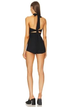 X REVOLVE Eleni Romper Black -Fashion Women's Clothing Store MELR WR40 V3
