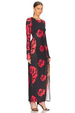 ROBE MAXI VIVIAN Floral Red -Fashion Women's Clothing Store MFAR WD24 V3