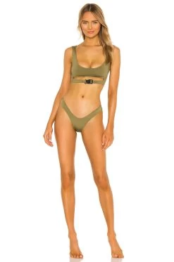 Slay Babe Bikini Top Safari Green -Fashion Women's Clothing Store MHAN WX42 V4