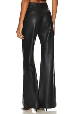 MILLY Nash Faux Leather Leather Pants Black 8 MILLY Nash Faux Leather Leather Pants Black -Fashion Women's Clothing Store MILL WP62 V3