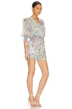 Gracie Romper Pastel Abstract 6 Gracie Romper Pastel Abstract -Fashion Women's Clothing Store MISA WR12 V2