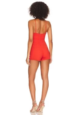 Norah Wrap Romper Red -Fashion Women's Clothing Store MOTO WR5 V3