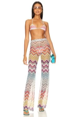 Missoni Mare Trousers Macro Multi Chevron 9 Missoni Mare Trousers Macro Multi Chevron -Fashion Women's Clothing Store MSNI WP2 V4